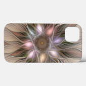 Joyful Blume Abstrakt Beige Brown Fraktal Case-Mate iPhone Hülle (Rückseite (Horizontal))