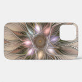 Joyful Blume Abstrakt Beige Brown Fraktal Case-Mate iPhone Hülle (Rückseite (Horizontal))