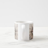 Joyful Blume Abstrakt Beige Brown Fraktal Espressotasse (Rückseite)