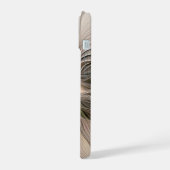 Joyful Blume Abstrakt Beige Brown Fraktal iPhone 15 Hülle (Linke Seite)