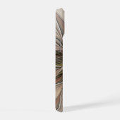 Joyful Blume Abstrakt Beige Brown Fraktal iPhone 15 Hülle (Rechte Seite)