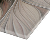 Joyful Blume Abstrakt Beige Brown Fraktal Schneidebrett (Ecke)