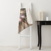 Joyful Blume Abstrakt Beige Brown Fraktal Sherpadecke (Beispiel)