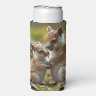 "Joyful Bond: Australian Mama and Baby Quokka" Selters Dosenkühler