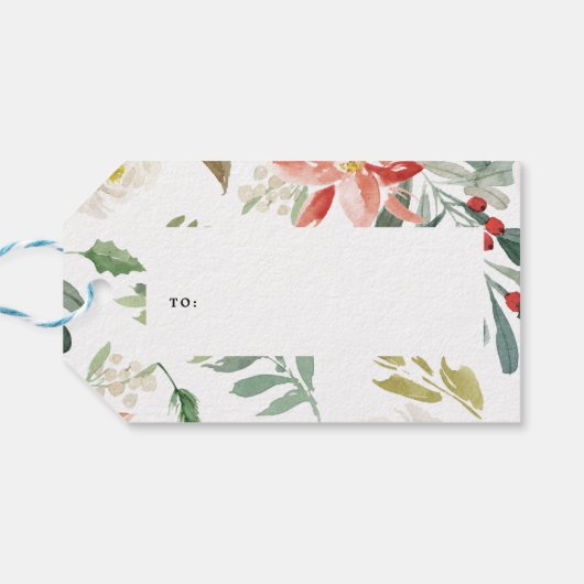 Joyful Boughs of Holly Geschenkanhänger (Rückseite Horizontal)