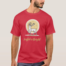 Joyful & Bright Christmas Reindeer T-Shirt