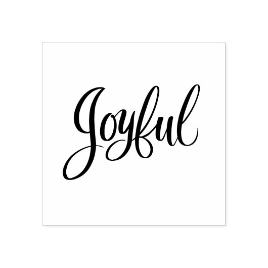 "Joyful" Brush Letting Gummistempel (Prägung)