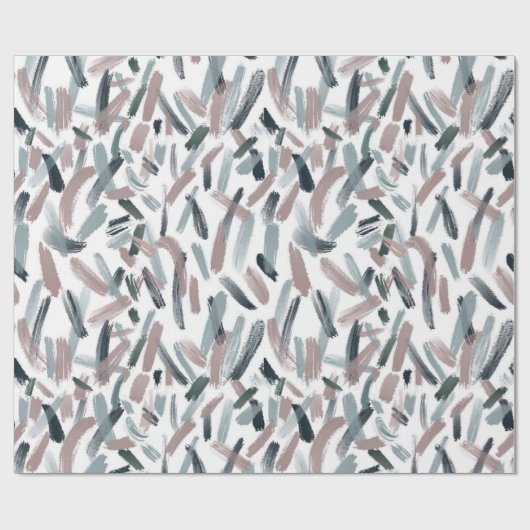 Joyful Brush Schlaganfälle Wrapping Paper Geschenkpapier (Flach)