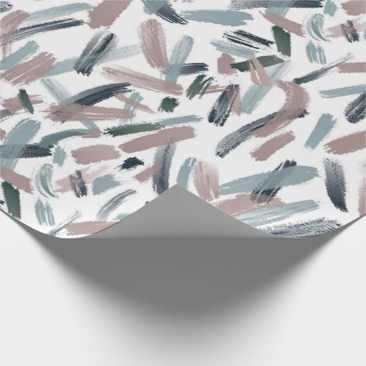 Joyful Brush Schlaganfälle Wrapping Paper Geschenkpapier (Ecke)
