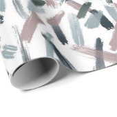 Joyful Brush Schlaganfälle Wrapping Paper Geschenkpapier (Rolleneckpunkt)