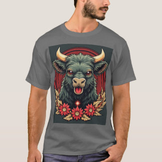 Joyful Bull: Das Lächeln des Glücks T-Shirt