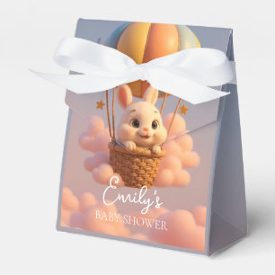 Joyful Bunny Hot Air Ballon mit rosa Wolken Geschenkschachtel