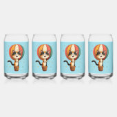 Joyful Calico Cat Sky Adventure Illustration Dosenglas (Hinten)