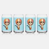 Joyful Calico Cat Sky Adventure Illustration Dosenglas (Vorderseite)