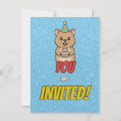 Joyful Capybara Birthday Invite Einladung (Rückseite)