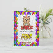 Joyful Capybara Birthday Invite Einladung (Stehend Vorderseite)