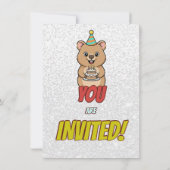 Joyful Capybara Birthday Invite Einladung (Rückseite)