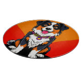 Joyful Cartoon Dog Illustration Schneidebrett (Ecke)