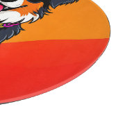 Joyful Cartoon Dog Illustration Schneidebrett (Ecke)