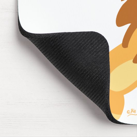 Joyful Cartoon Lion mousepad (Ecke)