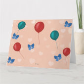 Joyful Cat Birthday Card Karte (Rückseite)