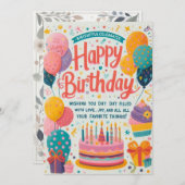 Joyful Celebration Birthday Card Dankeskarte (Vorne/Hinten)