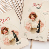 "Joyful Champagne Celebration Menu & Drinks Card" Einladung