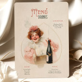 "Joyful Champagne Celebration Menu & Drinks Card" Einladung