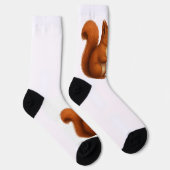 Joyful Chase – Happy Squirrel & Butterfly Socken (Rechts)