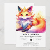 Joyful Children Fox Geburtstag Einladung (Vorne/Hinten)