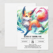 Joyful Children Fox Geburtstag Einladung (Vorne/Hinten)