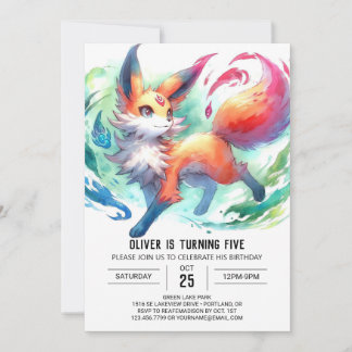 Joyful Children Fox Geburtstag Einladung