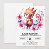 Joyful Children Monkey zum Geburtstag Einladung (Vorne/Hinten)