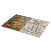 Joyful Christmas Bunny Cutting Board Schneidebrett (Ecke)