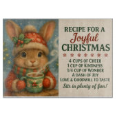 Joyful Christmas Bunny Cutting Board Schneidebrett (Vorderseite)