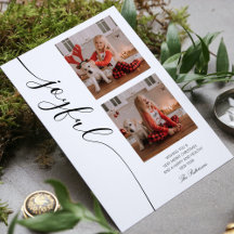 Joyful Christmas Calligrafy Script Foto Picture