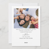 Joyful Christmas Card Elegant Holiday Photo Card  Feiertagskarte (Rückseite)