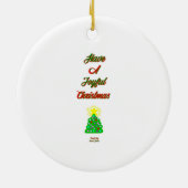 Joyful Christmas Circle Ornament (Hinten)