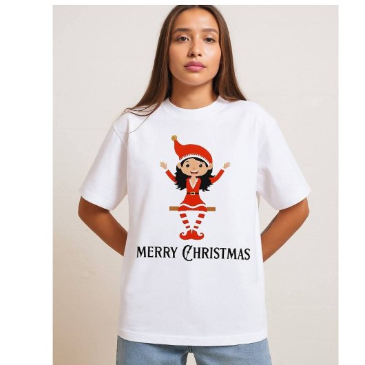 Joyful Christmas Elf - Happy Holiday Tri-Blend Shirt