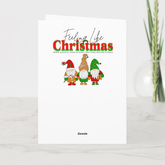 Joyful Christmas Elf Sledding Personalize Karte (Rückseite)