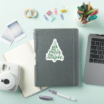 Joyful Christmas Festive Sticker<br><div class="desc">Dieser fröhliche Viereckaufkleber zeichnet sich durch ein atemberaubendes grünes Weihnachtsbaumdesign aus,  das mit spielerischen Stars und Ornamenten geschmückt ist.</div>