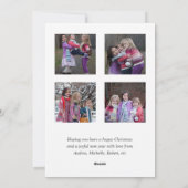 Joyful Christmas Foto Collage Feiertagskarte (Rückseite)