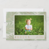 Joyful Christmas Foto Feiertagskarte (Vorderseite)