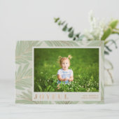 Joyful Christmas Foto Feiertagskarte (Stehend Vorderseite)