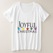 JOYFUL CHRISTMAS GROßE GRÖßE T-Shirt (Design vorne)