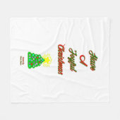 Joyful Christmas Medium Fleece Blanket (Vorderseite (Horizontal))