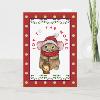 Joyful Christmas mouse greeting card Feiertagskarte