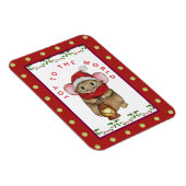 Joyful Christmas mouse greeting card Magnet (Rechte Seite)