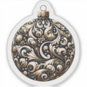 Joyful Christmas Ornament Aufkleber (Vorderseite)