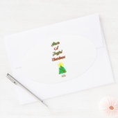 Joyful Christmas Oval Sticker (Umschlag)
